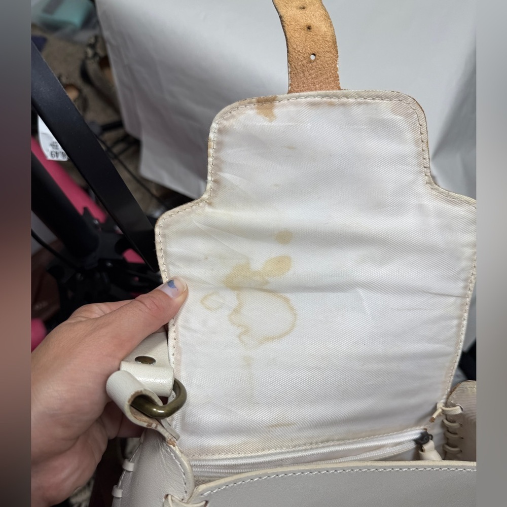 Ecote White BraidedLeather Round Crossbody Western Bag - Picture 3 of 14